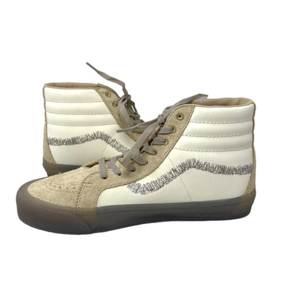 VANS x Rokit Sk8-Hi 38 DX Shoe Canvas Suede Skate Beige Women's Size VN0000SQBKV - Picture 5 of 9